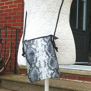 Mini Faux Snake Skin cross body bag NWT